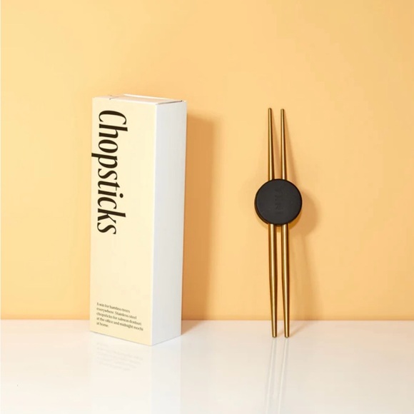 Set of 4 Stainless Steel Chopsticks with your choice color  (Inka Brand) NEW - Picture 5 of 7